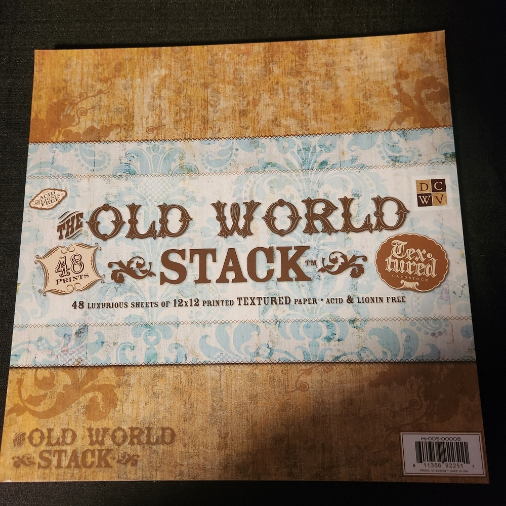 Old World Stack 12"X12" DCWV 48 Textured Sheets Scrapbooking Paper